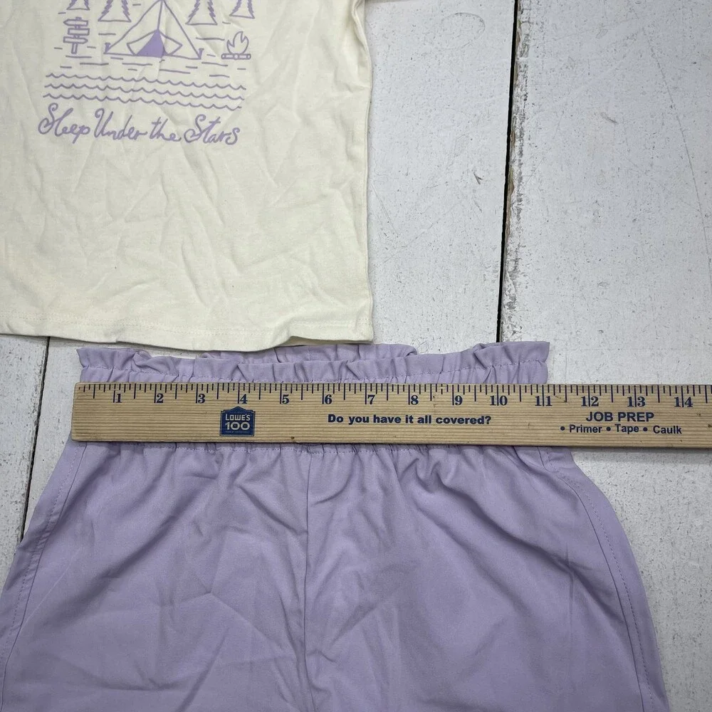 Avalanche Girls 6X Purple 2 Piece Tee & Shorts Set Sleep Under The Stars